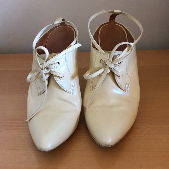 Balenciaga open back heels, sz 40 - Pale Yellow - Picture 2 of 7